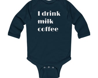 Coffee Onesie®, I drink Coffee Onesie, Cute Baby Clothes, Unisex Baby Shower Gift, Baby Bodysuit, Coffee Baby Bodysuit, Unisex Baby Gift