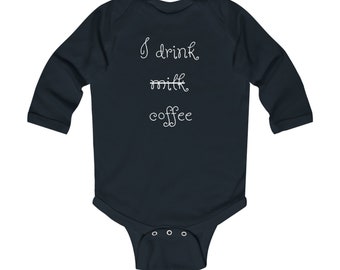 Coffee Onesie®, I drink Coffee Onesie, Cute Baby Clothes, Unisex Baby Shower Gift, Baby Bodysuit, Coffee Baby Bodysuit, Unisex Baby Gift