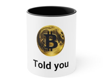 Bitcoin 11oz Mug, Bitcoin (BTC) Merch, Bitcoin to the moon Mug, Gift for Crypto and NFT Enthusiasts