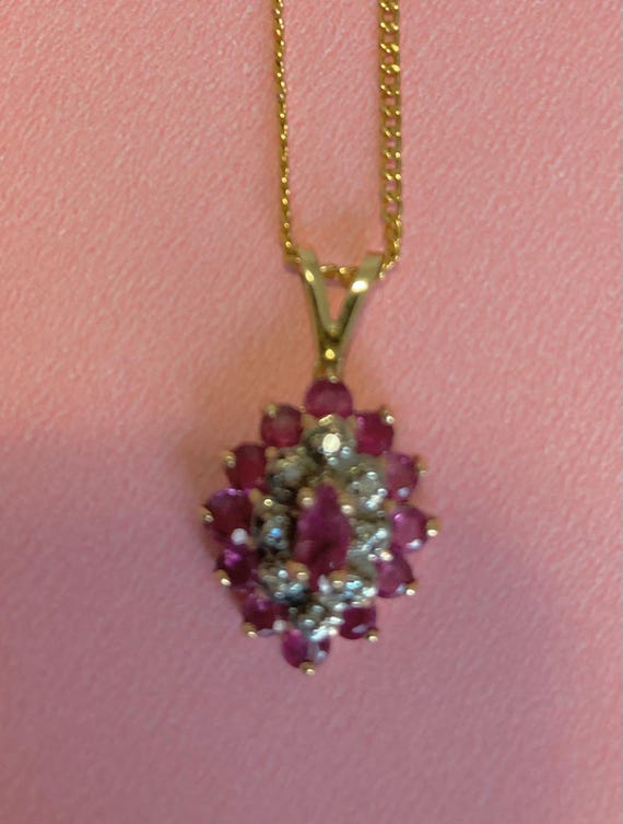 Ruby ring and Necklace Set - image 2