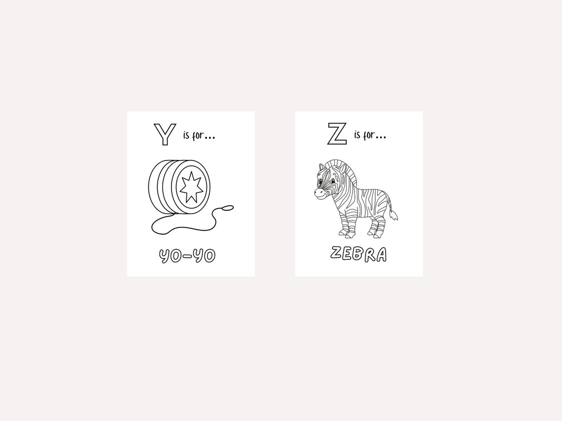 Printable ABC Coloring Book, ABC Coloring Pages, Educational Alphabet ...