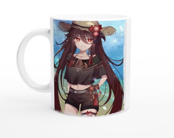 Wunderschönes, neu gestaltetes Anime-Bild auf einer Tasse mit einem Fassungsvermögen von 325 ml