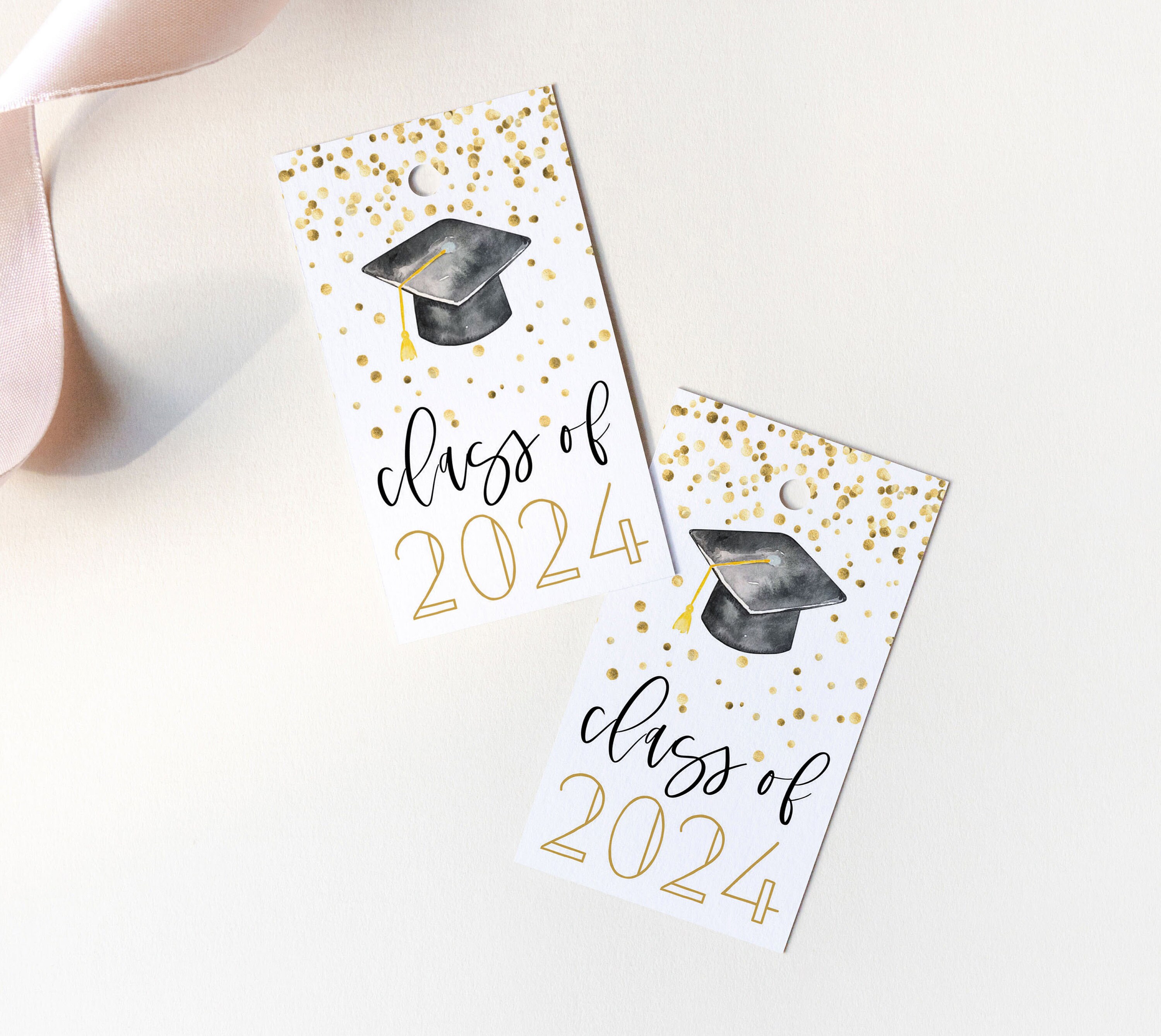 Graduation Class of 2024 Tag, Printable End of School Year Favor Tags ...