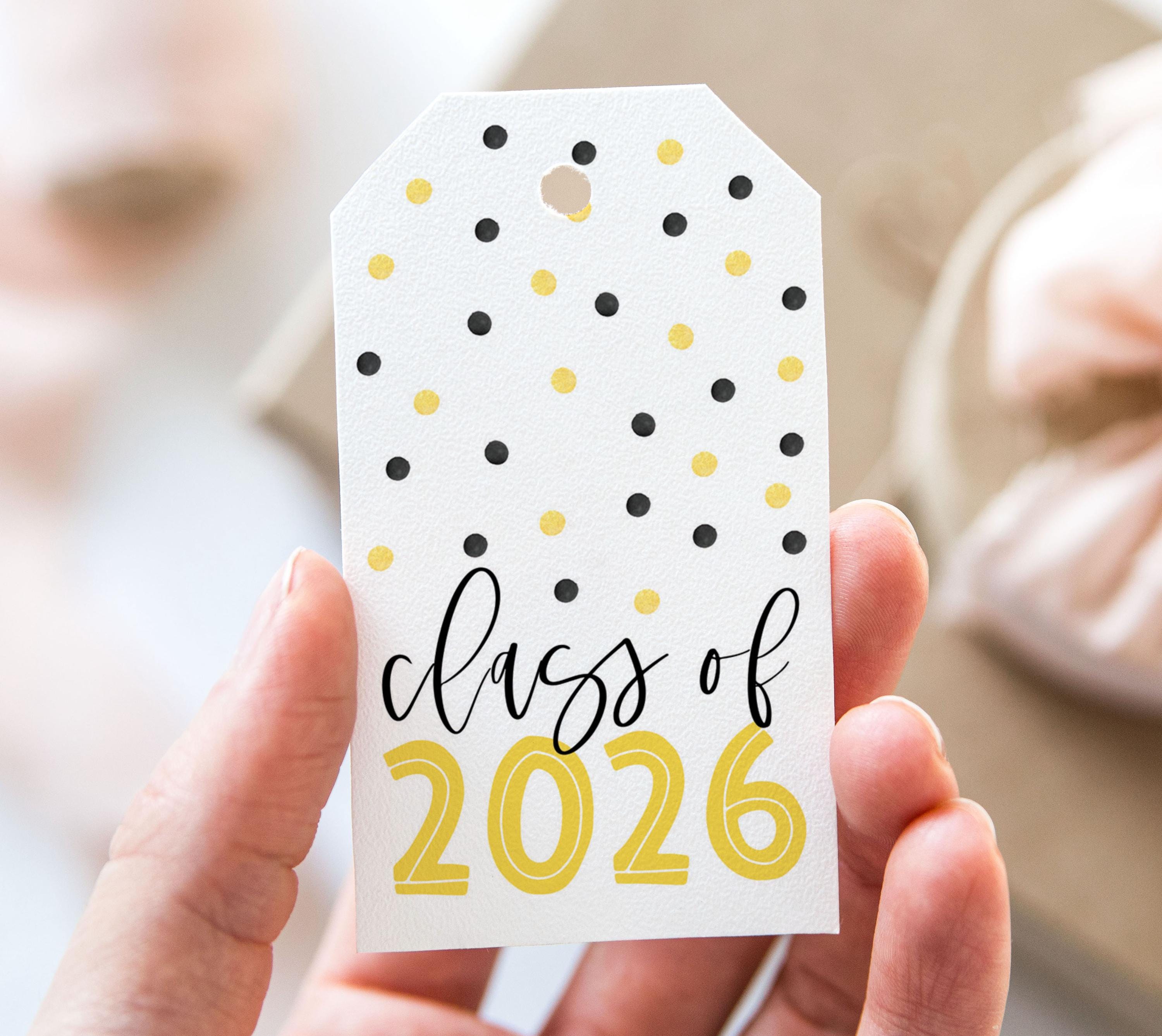Graduation Class of 2026 Tag, Printable End of School Year Favor Tags ...