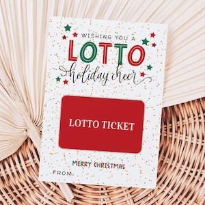 Ich wünsche Ihnen einen Lotto-Urlaubs-Beifall-Geschenkkartenhalter, druckbare frohe Weihnachten, Geschenkanhänger für Lehrer