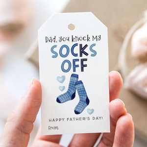 Étiquette de cadeau papa, vous choquez mes chaussettes, étiquettes imprimables de faveur de fête des pères heureuses, étiquette-cadeau de chaussettes de fête des pères