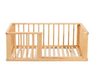 Cama montessori, cama de suelo, estructura de cama montessori, cama para niños pequeños