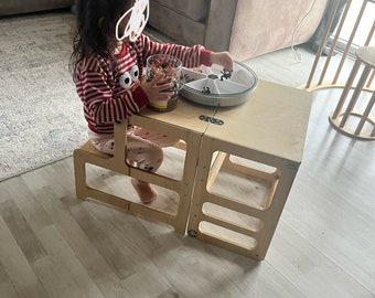 Torre de cocina, Torre para niños pequeños, Ayuda de cocina, Torre de cocina Montessori, Taburete de cocina, Muebles Montessori, Torre de actividades