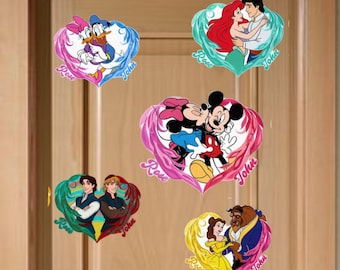 Personalized Disney Character Cruise Magnet, Disney Couple Door Magnet, Family Cruise Magnet, Family Trip Cruise Magnet, Bestie Magnet