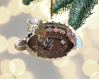 NCC-1701 2279-2285 Adorno navideño de puente Adorno de ciencia ficción Árbol de Navidad colgante Decoración navideña única Idea de regalo para fanáticos del espacio Navidad