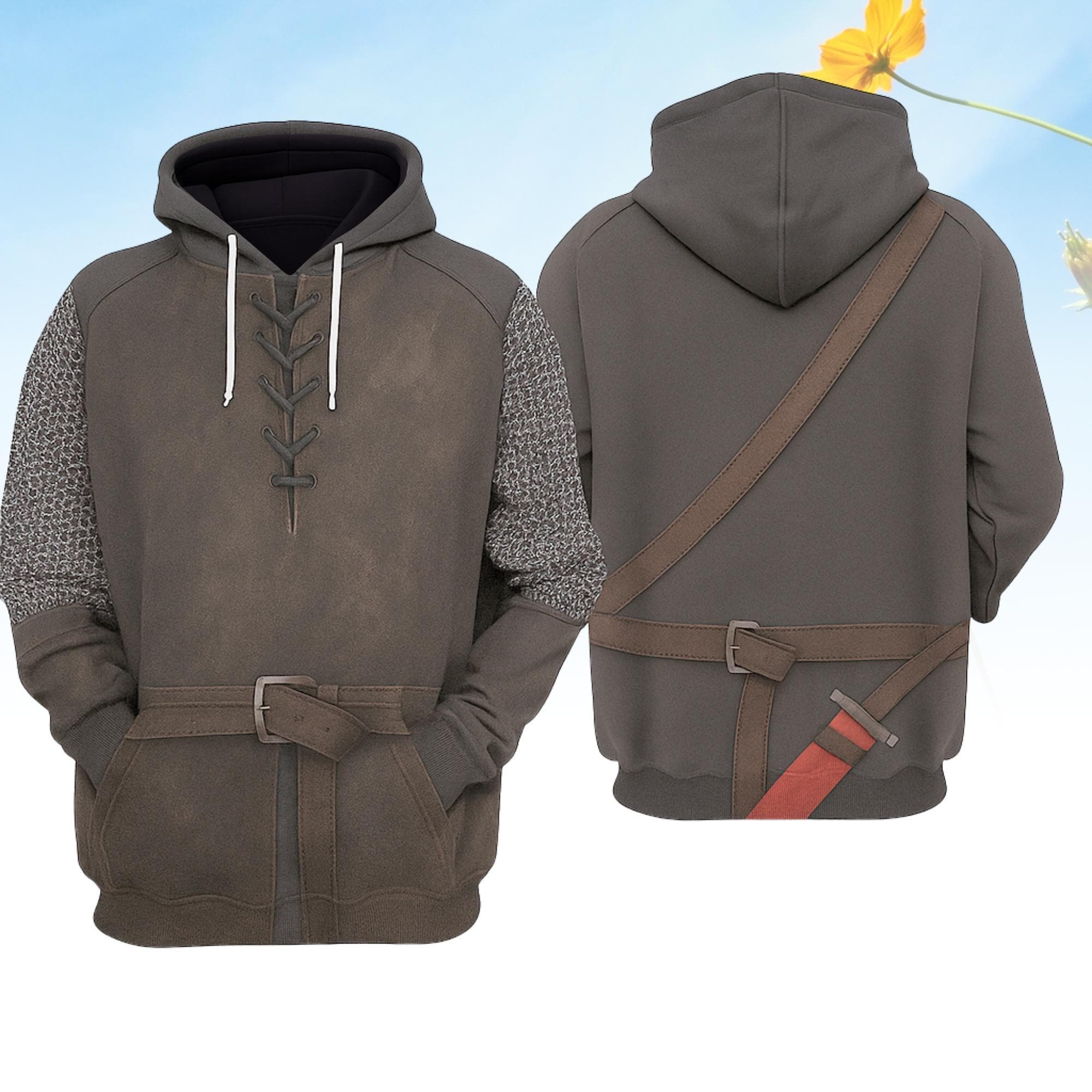 Felpa Con Cappuccio Uomo Cavalieri Templari - Stampa 3D Crociato Medievale, Morbida E Traspirante Con Tasca Frontale, Pullover Vintage