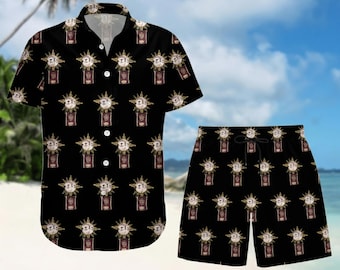 Camicia e pantaloncini con bottoni Expedition 33, maglietta Gustave Clair Obscur per fan, abbigliamento tributo al gioco, per coloro che vengono dopo la citazione del gioco Sh