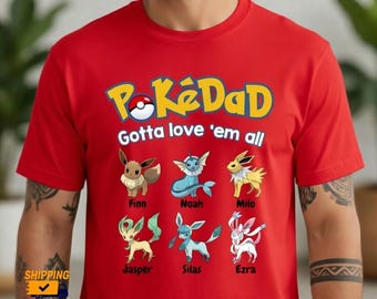PokéDad Comfort Colors Shirt, Poke Graphic Tee, Dad Shirt, Fathers Day Gift, Gift For Dad, Comfort Colors Tee
