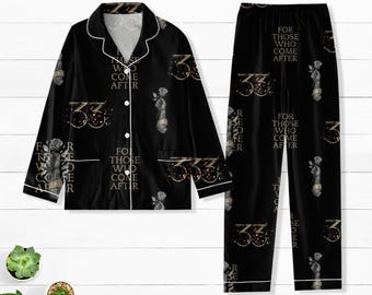 Expedition 33 Pajamas Set, For Those Who Come After Quote Gamer Pajamas, Gustave Clair Obscur Fan Merch, Game Tribute Apparel