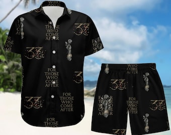 Maglietta e pantaloncini con bottoni Expedition 33, maglietta del gioco "For Those Who Come After Quote", maglietta Gustave Clair Obscur per fan, tributo al gioco Appa