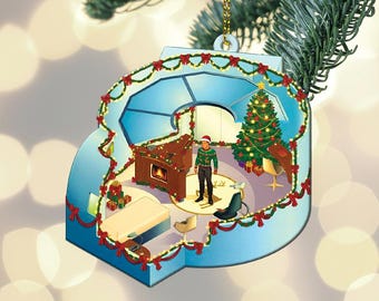 NCC-1701, 2254 Capt. Pike’s Quarters Christmas Ornament, Bridge Enterprise Xmas Tree Hanging Family Holiday Decor Homey Living Room Chr