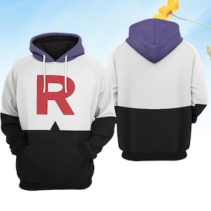 Jessie Team Rocket Costume Hoodie, Cartoon Villain Cosplay Hoodie For Fans, Gamer Love Hoodie For Women, Halloween Costume For Fan