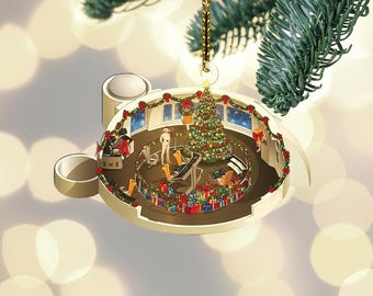 NCC-1701 2271-2279 Adorno navideño, decoración navideña colgante de ciencia ficción para árbol de Navidad, adorno de Bridge Enterprise, regalo de Navidad