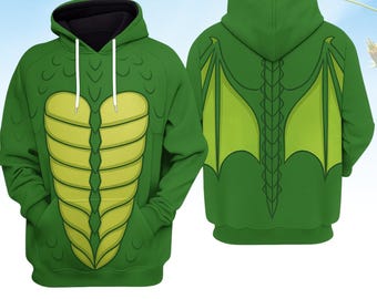Green Dragon DnD Costume Hoodie, Fantasy Dragon Cosplay Hoodie, Medieval Hoodie For Men And Women, Halloween Costume Hoodie