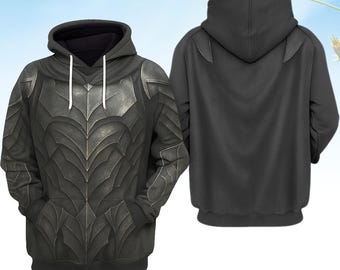 Dark Overlord Costume Hoodie, Evil Warlord Cosplay Hoodie, Fantasy Villain Hoodie For Halloween, Movie Fan Costume Hoodie