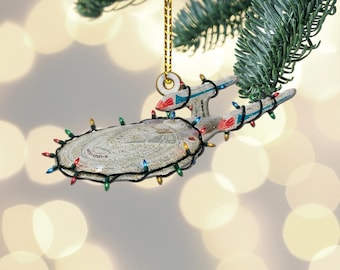 U.S.S. Enterprise NCC-1701-E Christmas Ornament, Starship Xmas Tree Hanging Christmas Decor, Collectible Ornament, Christmas Gift