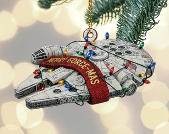 Star Wars Christmas Ornament Sci-Fi Xmas Tree Hanging Christmas Decor Personalized Xmas Ornament for Family Unique Holiday Tree Ornamen
