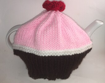 Cupcake tea cozy hand knitted