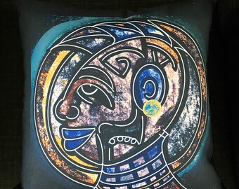 Afrocentric Art Pillow Cover: Tribal Abstract Home Decor