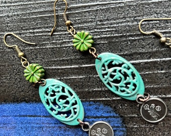 Earrings, Dangle earrings, fashion, bohemian, Afrocentric