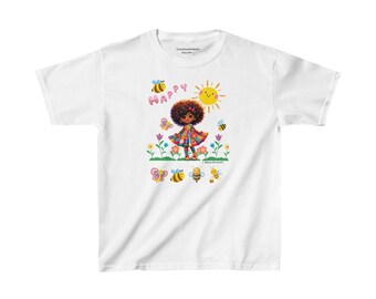 Kids Heavy Cotton™ Tee Bee Happy Girl