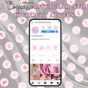 Oltre 300 copertine estetiche Coquette per Instagram in evidenza, icone in evidenza Instagram con fiocco romantico in acquerello, copertine rosa per storie in evidenza Instagram immagine 6