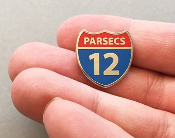 12 Parsecs - Hard Enamel Pin - Millenium Falcon Kessel Run  - Star Wars Fan Geeky Pin