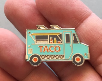 Taco Truck - Hard Enamel Pin - Food Trucks  - Brooch - Hot Sauce -