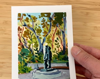 UCLA Sculpture Garden 4x6  Art Print - Go Bruins!!!