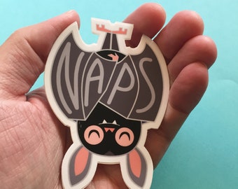 Bat Nap - Sticker for Planner - Laptop Sticker -  Nap Lover -  Guano