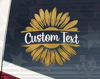 Personalized Daisy Name Vinyl Decal: Custom Flower Decal