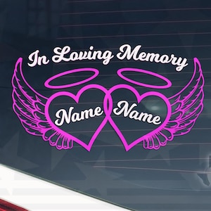 In Loving Memory Decal: Mom and Dad Memorial Vinyl Decal