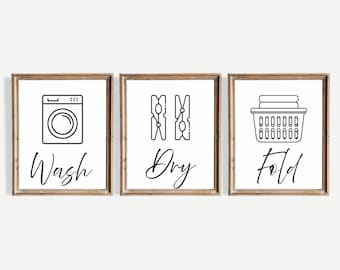 Laundry Room Print Set Of 3| Laundry Room Printable Wall Decor| Laundry Room Wall Art | Laundry Room wall Decor | Laundry Room Prints