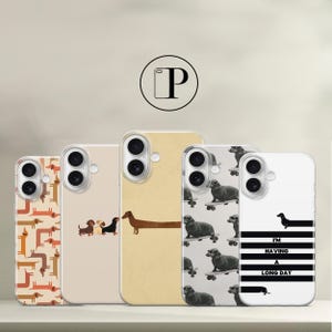 Dackel Handyhülle Weiner Hund für iPhone 16 15 Pro 14 13 12 Samsung A26 A35 A36 A55 A56 A05s S25 Google Pixel 9 8 7A 6
