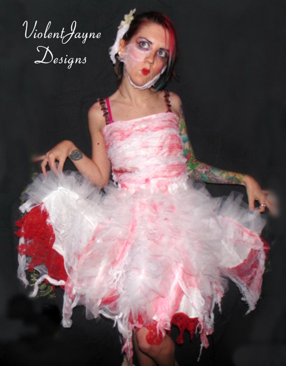 Mummy Dress Zombie Dress Halloween Wedding Broken Doll Etsy