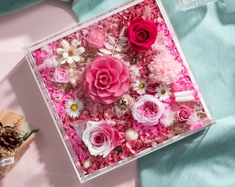 everBloom Premium Preserved Flower Box | Pink Elegance
