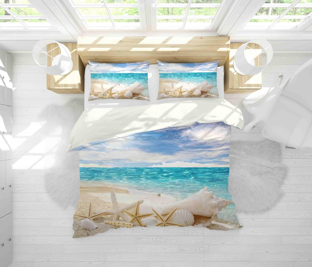 Tropical Beach 3-Piece Quilted Bedding Set GFTOHD8237