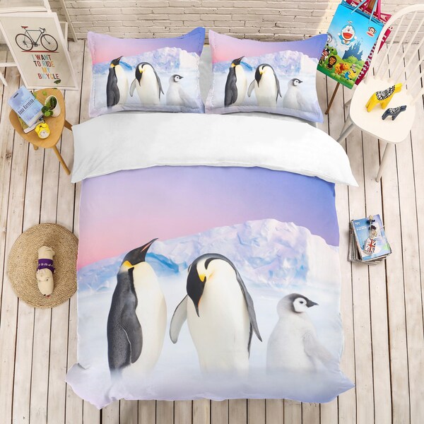 3D Sea Penguins 114 Bed Pillowcases Quilt