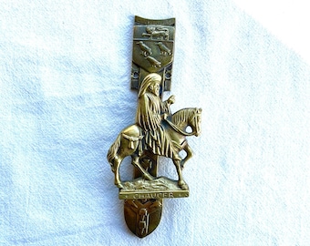 Chaucer Canterbury Door Knocker Antique Brass