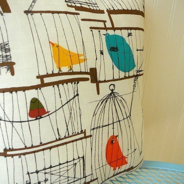 50s Birdcage Pillow
