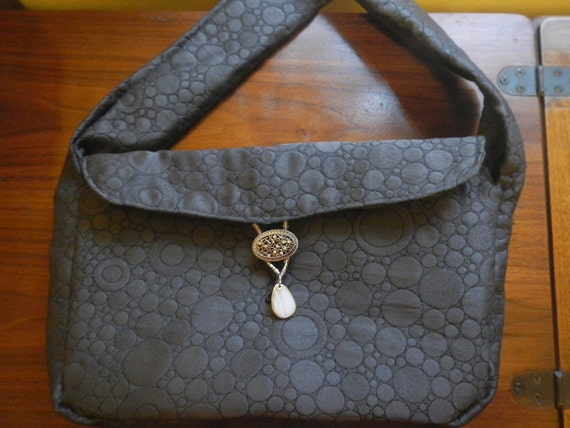 Grey Designer Shoulder Bag With Matching Clutch. Etsy