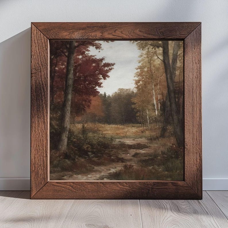Autumn Forest Oil Painting/ Printable Digital Art/ Wall Art/ Fall ...