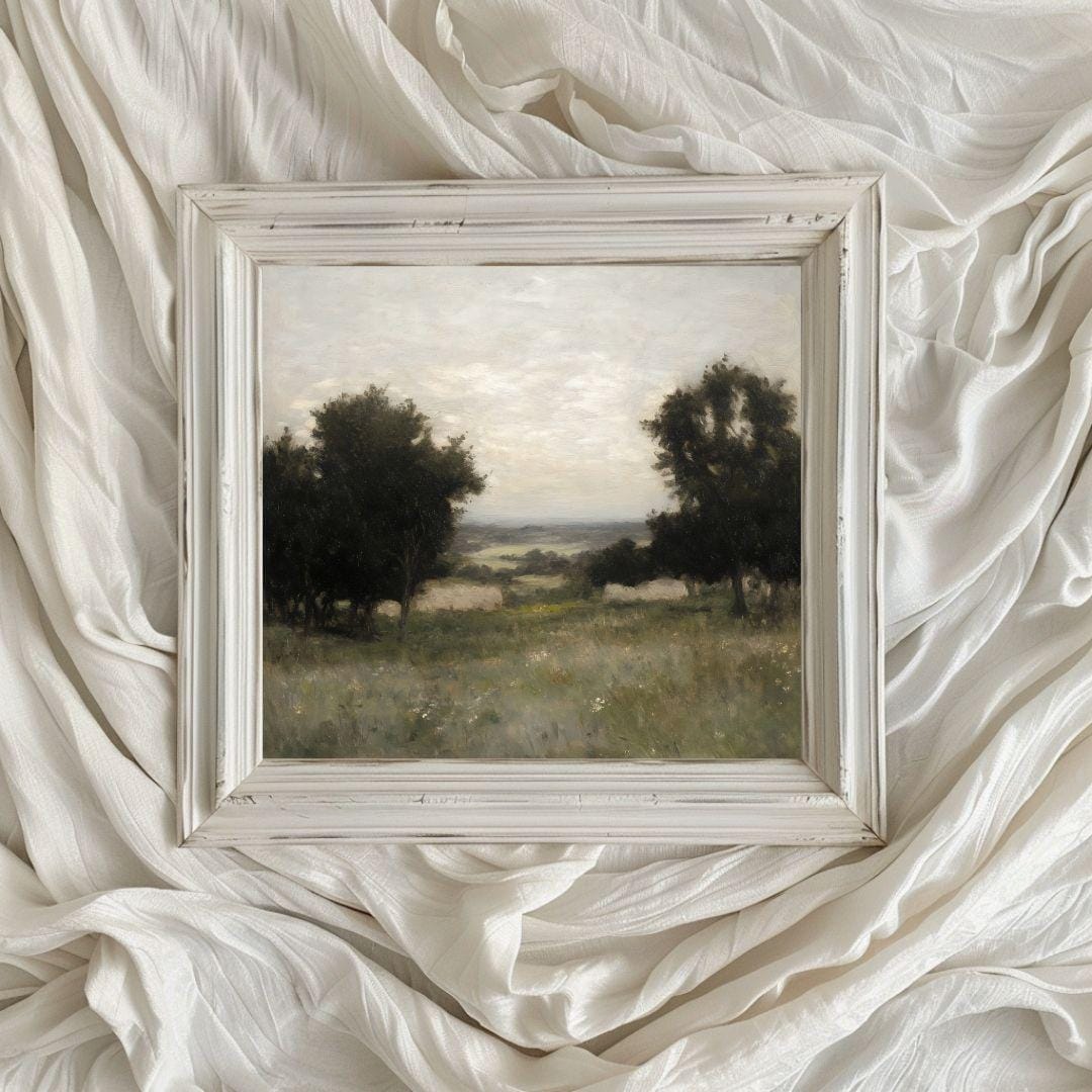 Idyllic Landscape Oil Painting / Printable Digital Art / Wall Art ...