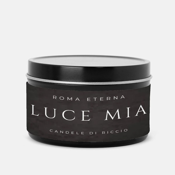 Luce Mia- My light 8oz Round tin candle