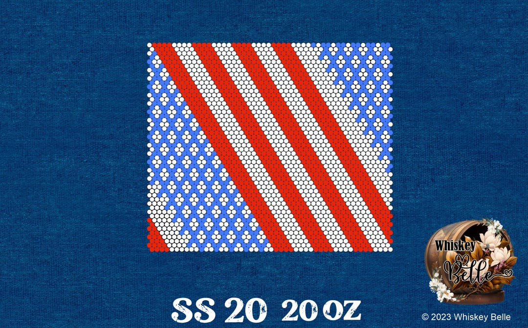 SS20 American Flag 20oz Rhinestone SS20 American Flag 20oz Rhinestone ...